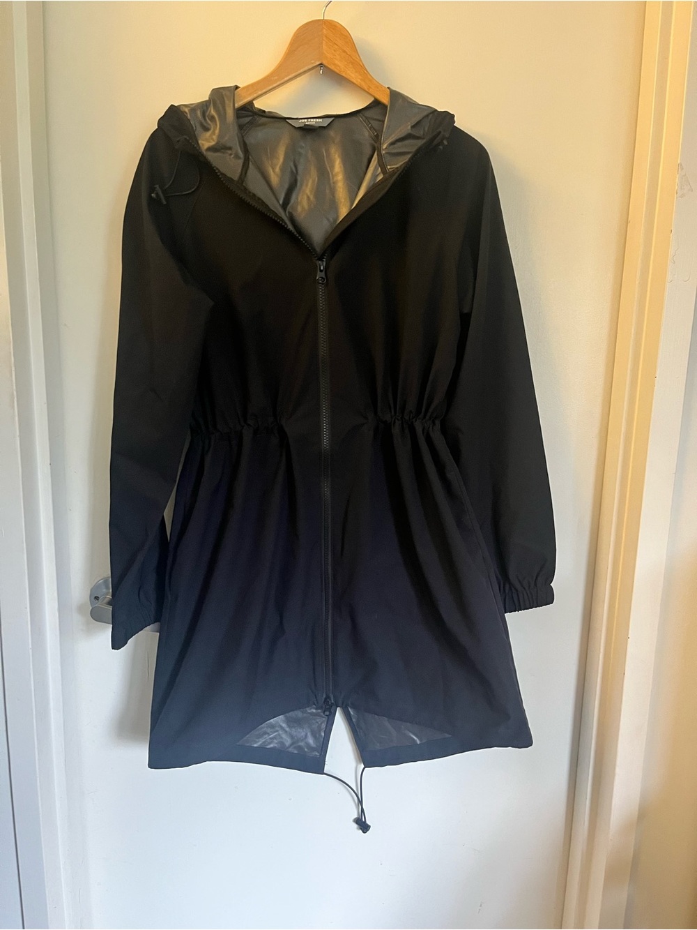 Joe Fresh Classic Black Hooded Raincoat Jacket
